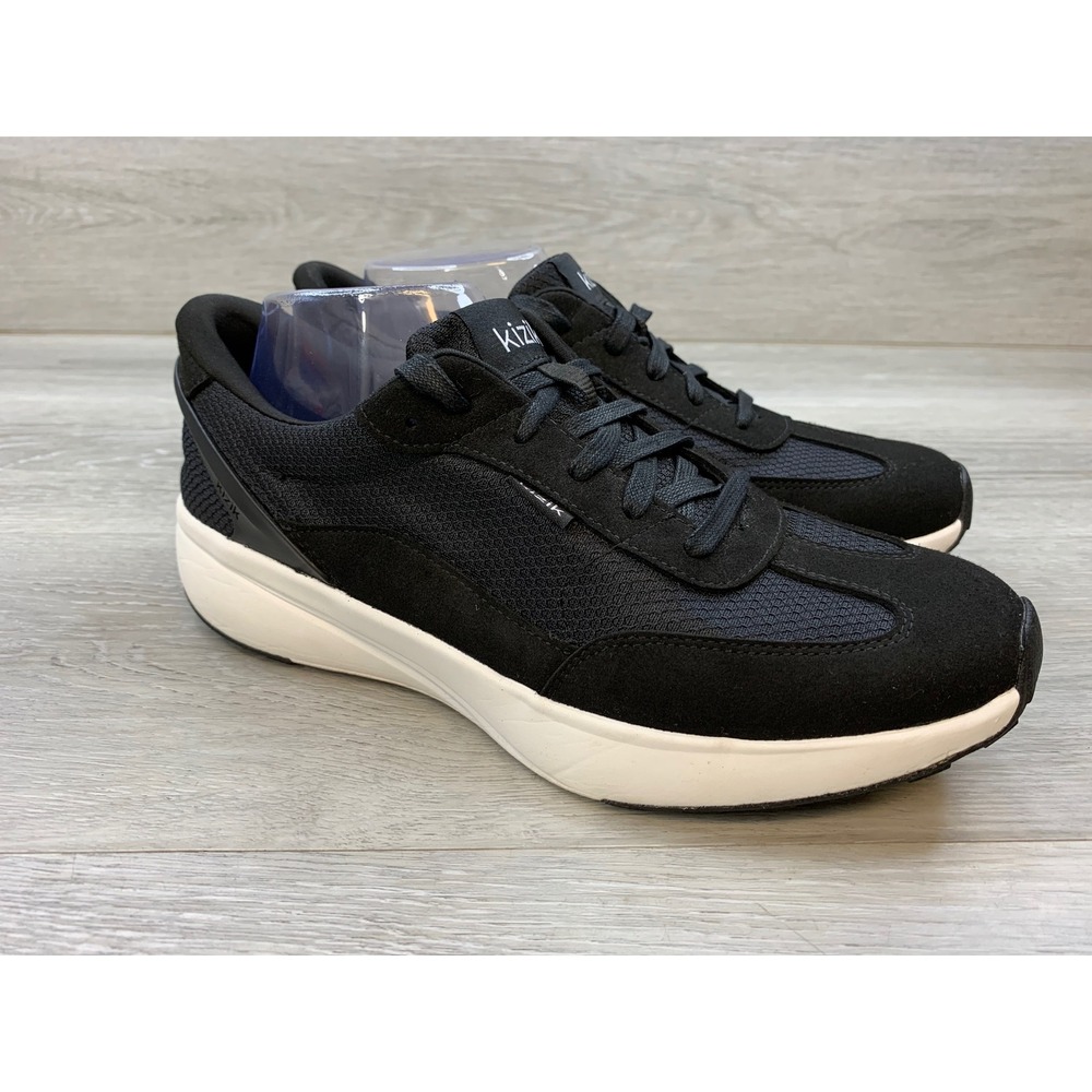 Kizik Athens Men's 9.5 Hands Free Slip On Sneakers Black White Athletic Shoes